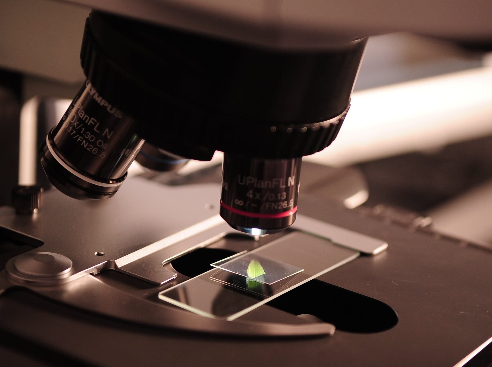 close up of microscope